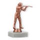 Trofeo figura de plástico fusilero bronce sobre base de mármol blanco 14,4cm