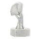 Coupe Figurine en plastique Bridge argent métallisé sur socle en marbre blanc 14,2cm