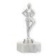 Trophy plastic figure Drill Team silver metallic on white marble base 16,8cm
