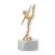 Trophy plastic figure modern dancing goldmetallic on white marble base 18,6cm