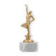 Pokal Kunststofffigur Jazz Dance goldmetallic auf weißem Marmorsockel 21,7cm
