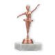 Pokal Kunststofffigur Ballerina bronze auf weißem Marmorsockel 13,4cm