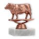 Pokal Kunststofffigur Hereford Kuh bronze auf weißem Marmorsockel 9,7cm