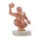 Trophy plastic figure water polo player bronze on white marble base 14,3cm