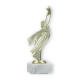 Victory Figure Victoria gold on a white marble base 21.5cm