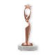 Pokal Kunststofffigur Stern Venus bronze auf weißem Marmorsockel 19,8cm