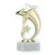 Trophy plastic figure star Pluto gold on white marble base 17.2cm
