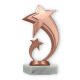 Trofeo figura de plástico estrella Plutón bronce sobre base de mármol blanco 16,2cm