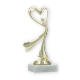 Pokal Kunststofffigur Modern Dance gold auf weißem Marmorsockel 17,5cm