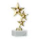 Trofeo figura de plástico estrella Júpiter oro sobre base de mármol blanco 18,2cm