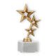 Trophy plastic figure star Jupiter gold metallic on white marble base 19.2cm