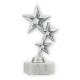 Trophy plastic figure star Jupiter silver metallic on white marble base 18,2cm