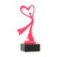 Pokal Kunststofffigur Modern Dance pink auf schwarzem Marmorsockel 18,5cm