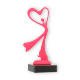 Pokal Kunststofffigur Modern Dance pink auf schwarzem Marmorsockel 17,5cm