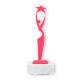 Trofeo figura de plástico estrella Venus rosa sobre base de mármol blanco 20,8cm