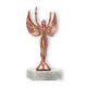 Pokal Kunststofffigur Siegesgöttin bronze auf weißem Marmorsockel 16,2cm