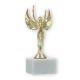 Pokal Kunststofffigur Siegesgöttin gold auf weißem Marmorsockel 18,2cm