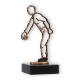Trofeo contorno figura petanca oro viejo sobre base mármol negro 14,5cm