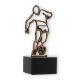 Trophy contour figure footballer old gold on black marble base 16.4cm