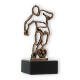 Trophy contour figure footballer old gold on black marble base 15.4cm