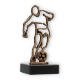 Trophy contour figure footballer old gold on black marble base 14.4cm
