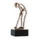 Coppa figura di contorno golfista oro antico su base di marmo nero 15,4 cm