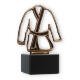Trofeo contorno figura kimono oro viejo sobre base mármol negro 14.2cm