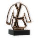 Trofeo contorno figura kimono oro viejo sobre base mármol negro 12.2cm