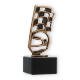 Coppa contorno motorsport oro antico su base di marmo nero 16,4 cm