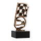 Trofeo contorno figura automovilismo oro viejo sobre base mármol negro 15.4cm