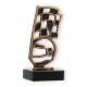 Trophy contour figure motorsport old gold on black marble base 14.4cm