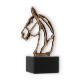Trophy contour figure horse old gold on black marble base 16.4cm