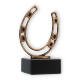 Trophy contour figure horseshoe old gold on black marble base 13.7cm