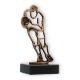 Figura de contorno de troféu Rugby ouro velho sobre base de mármore preto 14,3cm