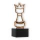 Trophy contour figure chess piece old gold on black marble base 16,4cm
