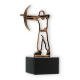 Trofeo figura contorno arco oro viejo sobre base mármol negro 16,5cm