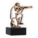 Trophy contour figure archer old gold on black marble base 12.9cm