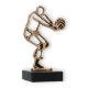 Trophy contour figure volleyball player old gold on black marble base 14.5cm