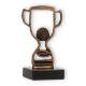 Coppa Contour Figura Trofeo oro antico su base di marmo nero 14,1 cm