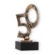 Trofeo figura contorno bodas de oro oro viejo sobre base de mármol negro 16,4cm