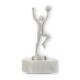 Trophy metal figure basketball player silver metallic on white marble base 15,8cm