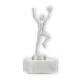 Trophy metal figure basketball player female silvermetallic on white marble base 15,6cm