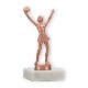 Trophy metal figure cheerleader bronze on white marble base 14,3cm