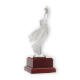 Victory Figure Victoria silver metallic on a mahogany-colored wooden base 23.8cm