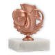 Trophy metal figure motorsport bronze on white marble base 9,0cm
