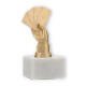 Trophy metal figure Skat gold metallic on white marble base 14,0cm