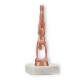 Pokal Metallfigur Turnen Damen bronze auf weißem Marmorsockel 16,5cm