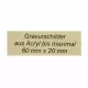 Gravurschild Acryl gold 40x15mm