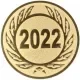 Aluemblem geprägt gold 25mm - Jahreszahl 2022