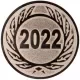 Bronze embossed aluminum emblem 50mm - year 2022
